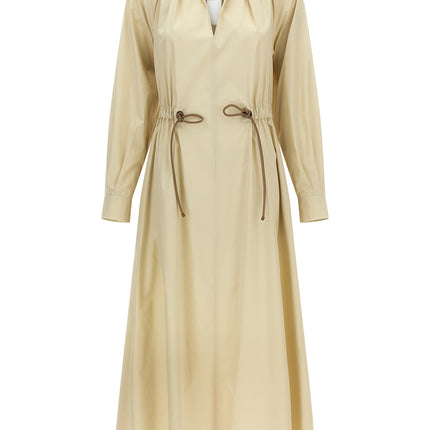 Max Mara Beige Cotton Long Dress