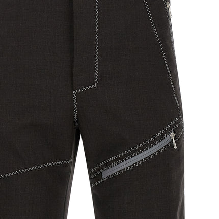 Kiko Kostadinov Brown Virgin Wool Casual Pants