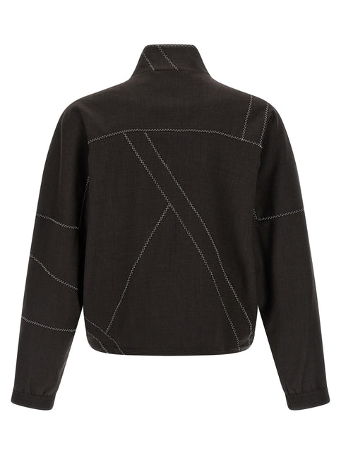Kiko Kostadinov Brown Virgin Wool Full-Length Jacket