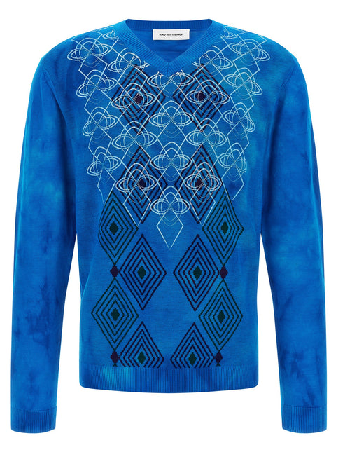 Kiko Kostadinov Blue Wool Cardigan