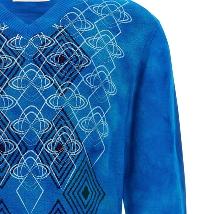 Kiko Kostadinov Blue Wool Cardigan