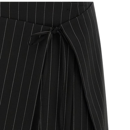 Sportmax Black Virgin Wool Long Skirt
