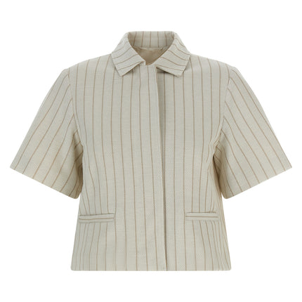 Max Mara Beige Cotton Full-Length Jacket