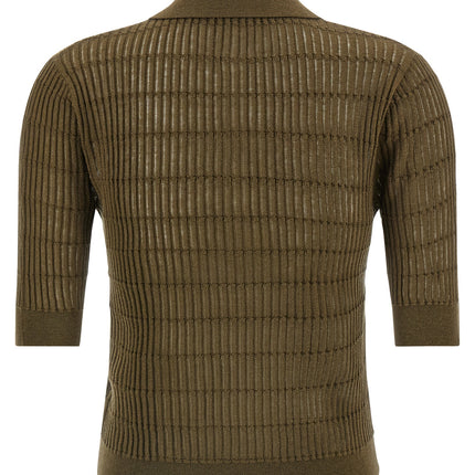 Max Mara Bicolor Silk Polo Shirt