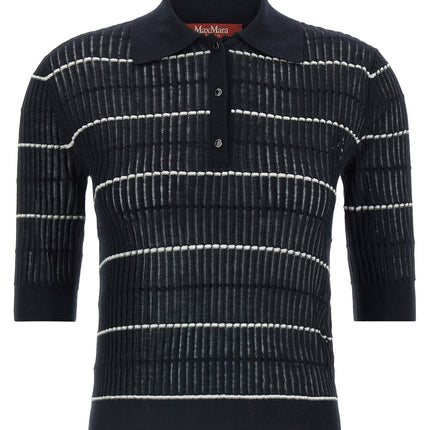 Max Mara Blue Silk Polo Shirt