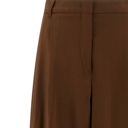 Max Mara Brown Virgin Wool Casual Pants