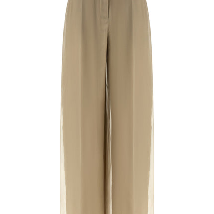 Max Mara Beige Silk Casual Pants