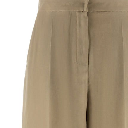 Max Mara Beige Silk Casual Pants