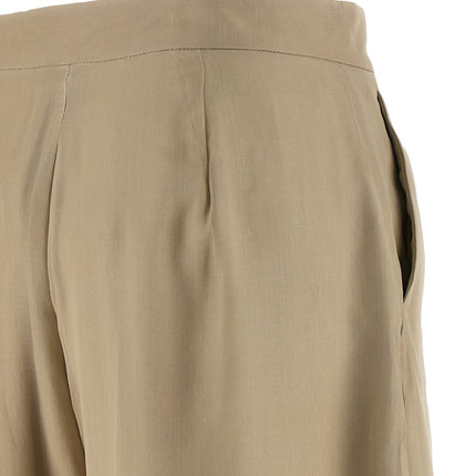 Max Mara Beige Silk Casual Pants
