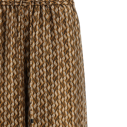 Max Mara Brown Silk Casual Pants