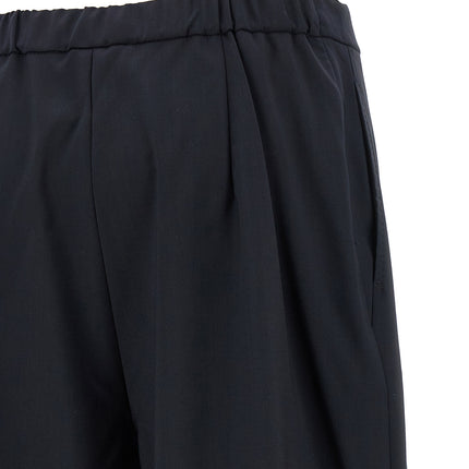 Max Mara Blue Virgin Wool Casual Pants