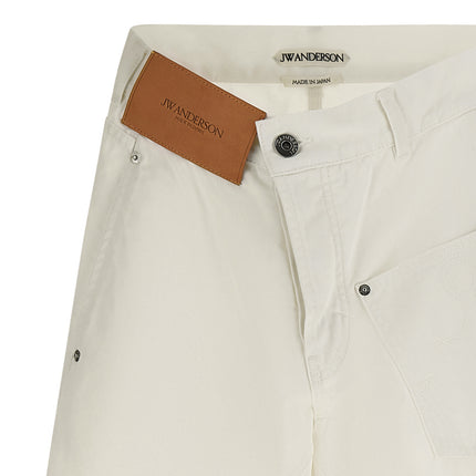 J.W.Anderson White Cotton Jeans Denim