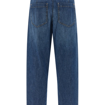 Brunello Cucinelli Blue Cotton Relaxed Fit Jeans