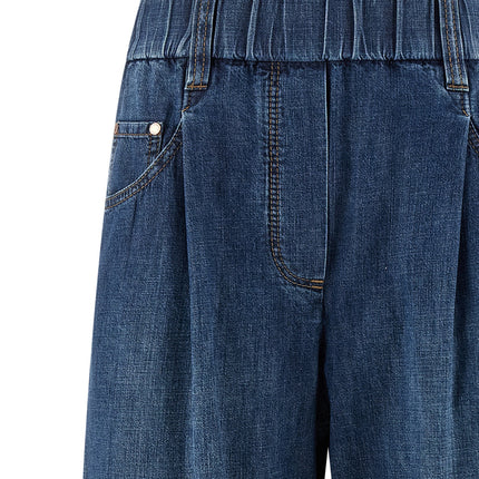 Brunello Cucinelli Blue Cotton Relaxed Fit Jeans
