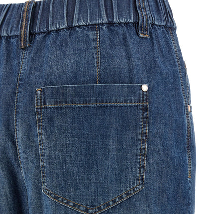 Brunello Cucinelli Blue Cotton Relaxed Fit Jeans