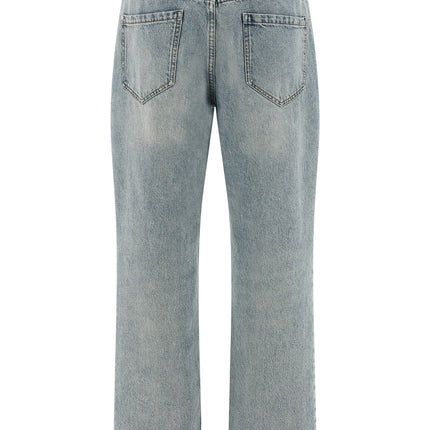 Brunello Cucinelli Blue Cotton Straight-Leg Jeans