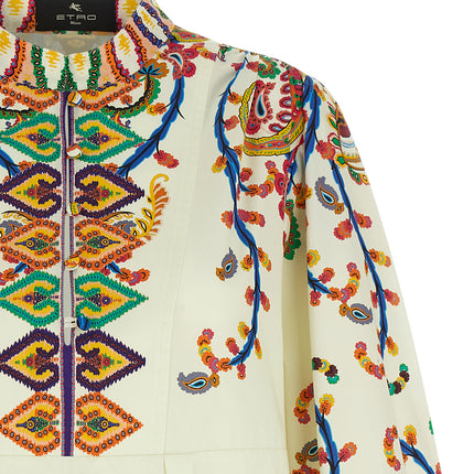 Etro Multicolor Cotton Short Dress