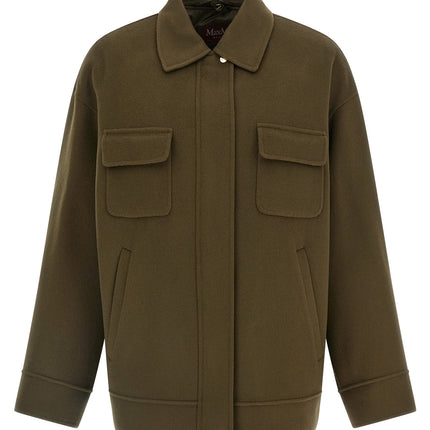 Max Mara Bicolor Virgin Wool Coat
