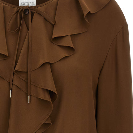 Max Mara Brown Silk Blouse