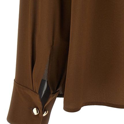 Max Mara Brown Silk Blouse