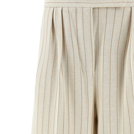 Max Mara White Cotton Casual Pants