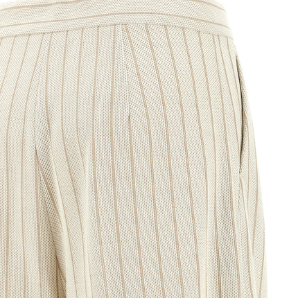 Max Mara White Cotton Casual Pants