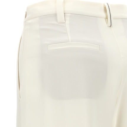 Brunello Cucinelli Beige Viscose Casual Pants