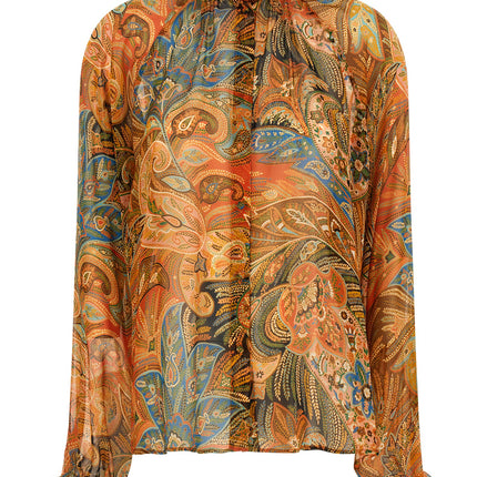 Etro Multicolor Silk Blouse