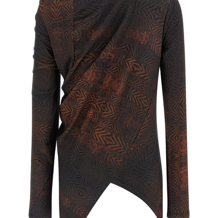 Kiko Kostadinov Brown Cotton Pattern Shirt