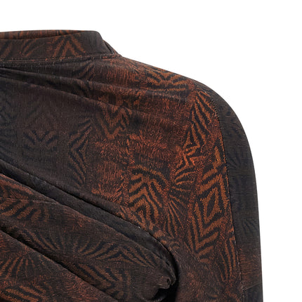 Kiko Kostadinov Brown Cotton Pattern Shirt