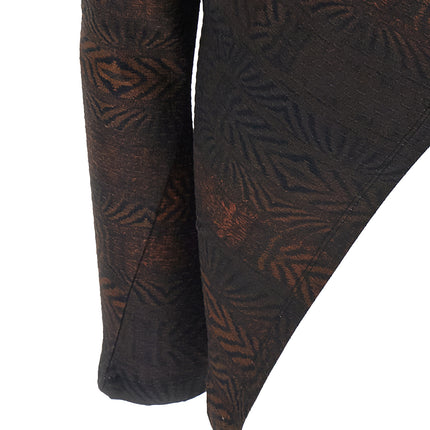 Kiko Kostadinov Brown Cotton Pattern Shirt