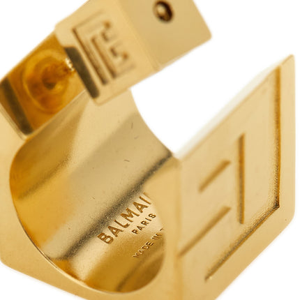 Balmain Gold Brass Earrings