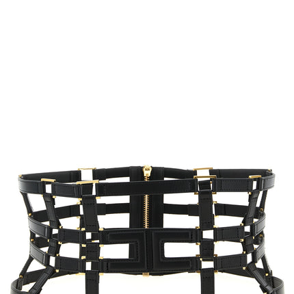 Elisabetta Franchi Black Polyethylene High-Waist Belt
