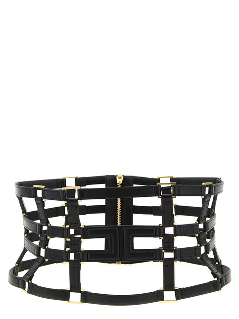 Elisabetta Franchi Black Polyethylene High-Waist Belt
