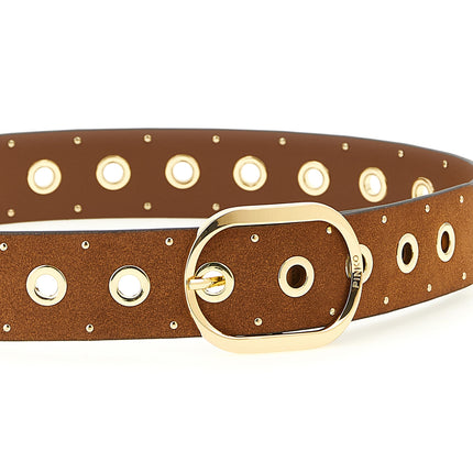 PINKO Brown Lamb Leather Regular Belt
