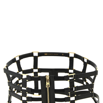 Elisabetta Franchi Black Polyethylene High-Waist Belt