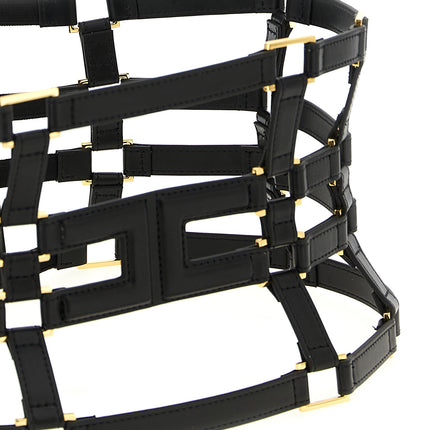 Elisabetta Franchi Black Polyethylene High-Waist Belt