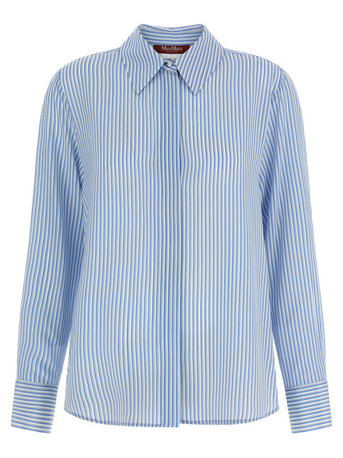 Max Mara Blue Silk Blouse