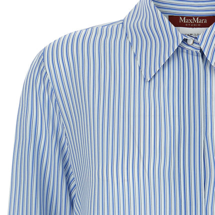 Max Mara Blue Silk Blouse