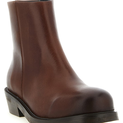 SÉFR Brown Calfskin Ankle Boots