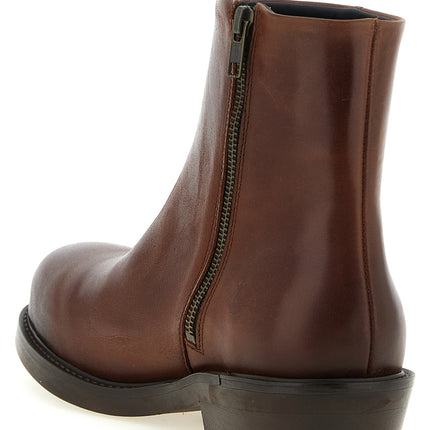 SÉFR Brown Calfskin Ankle Boots