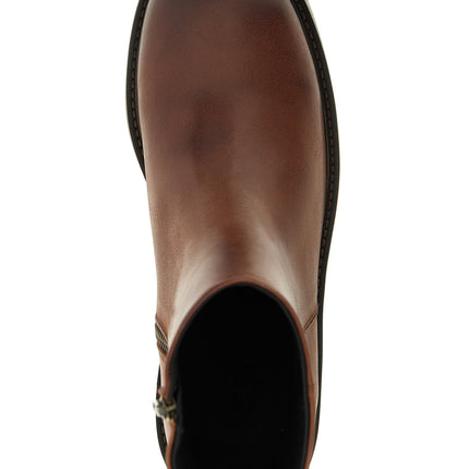 SÉFR Brown Calfskin Ankle Boots