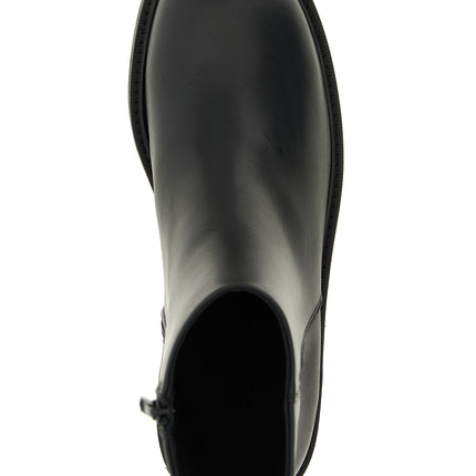 SÉFR Black Calfskin Ankle Boots