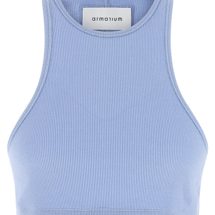 Armarium Blue Cotton Sleeveles T-Shirt
