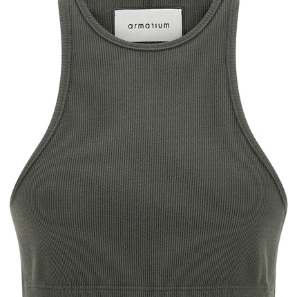 Armarium Gray Cotton Sleeveles T-Shirt