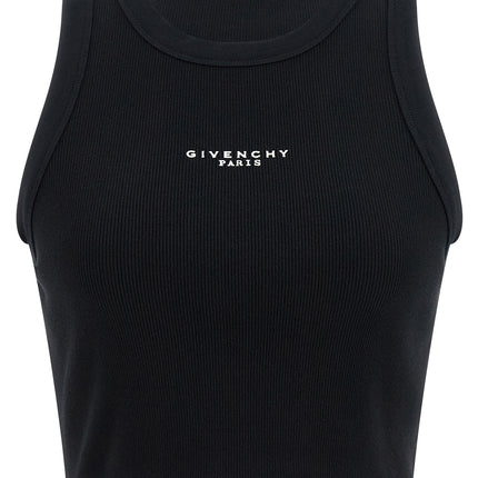 Givenchy Black Cotton Sleeveles T-Shirt