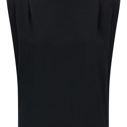 PINKO Black Cotton Sleeveles T-Shirt