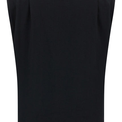 PINKO Black Cotton Sleeveles T-Shirt