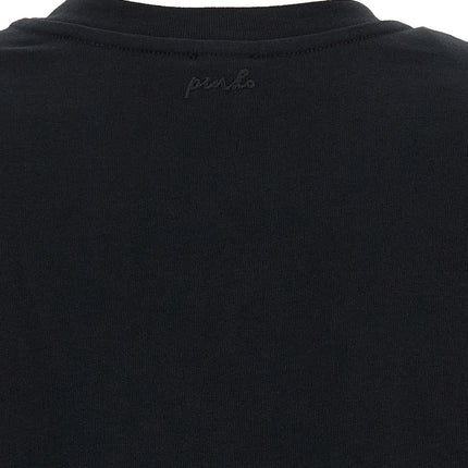 PINKO Black Cotton Sleeveles T-Shirt