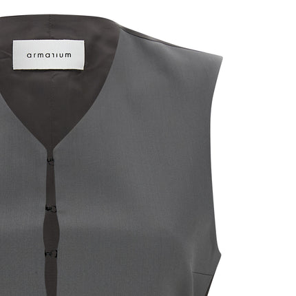Armarium Gray Virgin Wool Sleeveless Jacket